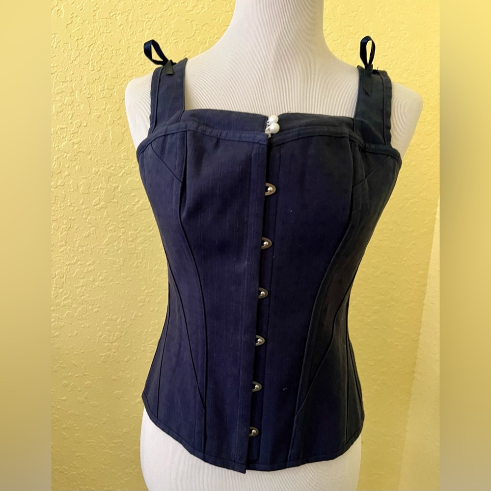 Corset Top by Corset Story, navy blue, Size UK 16 or US size 12